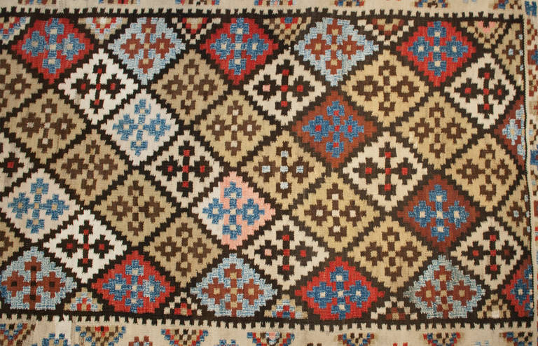 Early 20th Century Saveh Kilim Rug For Sale