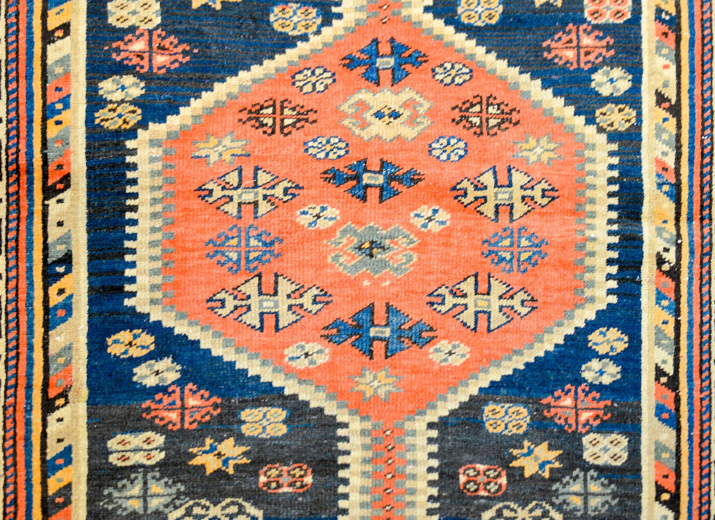 Vivid Early 20th Century Azeri Rug For Sale