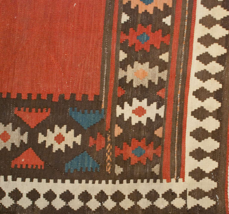Late 19th Century Persian Shirvan Kilim Runner For Sale