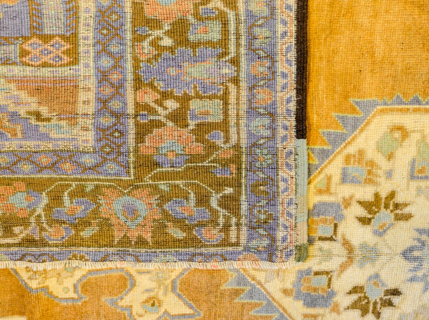 Wonderful Vintage Turkish Oushak Rug For Sale