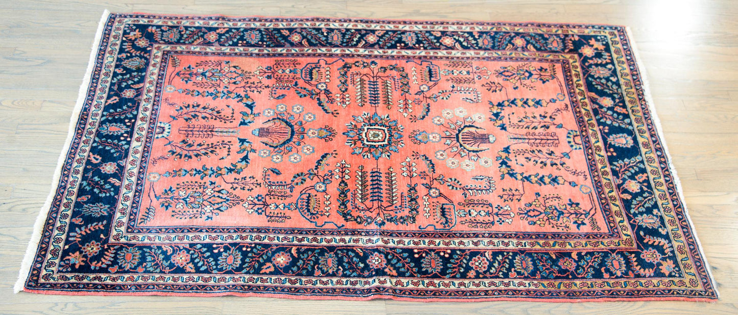 Early 20th Century Persian Sarouk Mohajeran Rug For Sale
