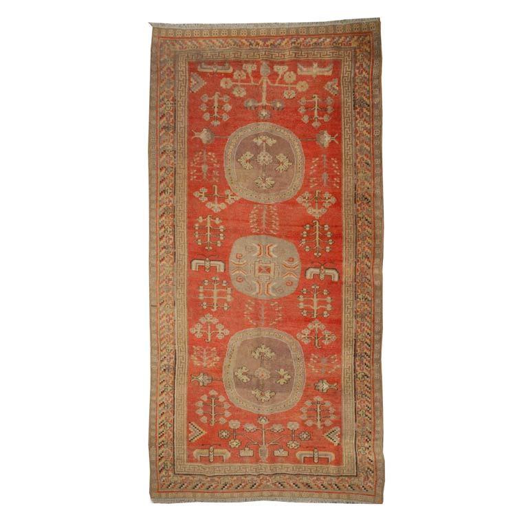 Early 20th Century Central Asian Samarghand Carpet For Sale