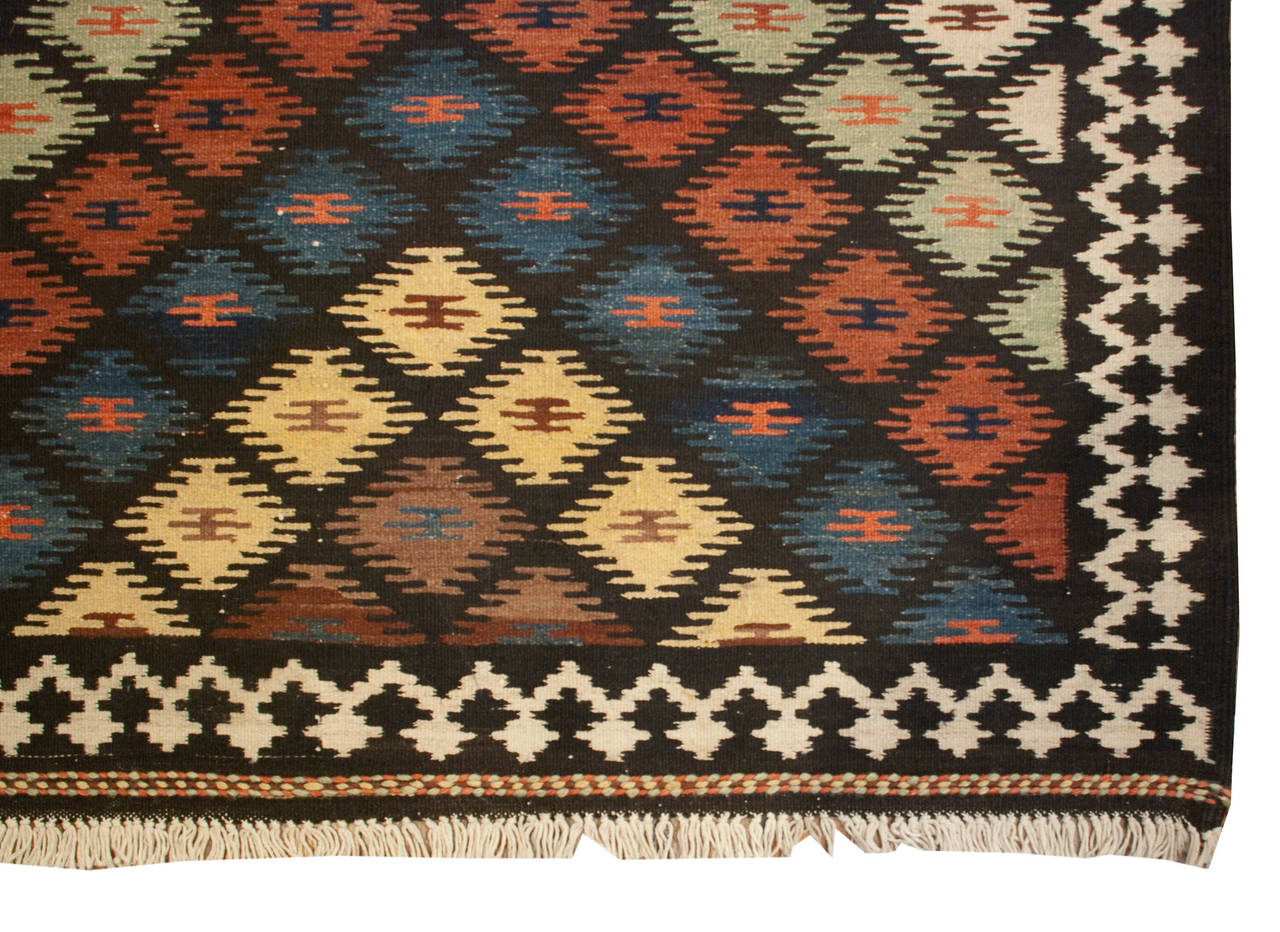 Early 20th Century Shahsavan Kilim Runner For Sale