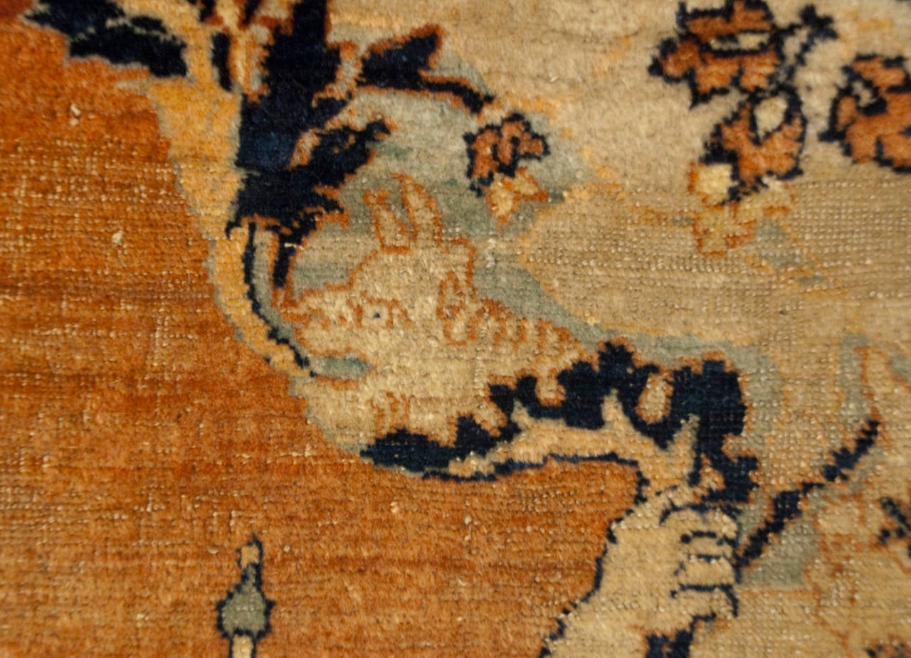 19th Century Haji Jalili Tabriz Pictorial Prayer Rug For Sale