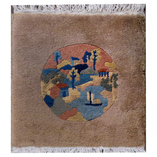 Early 20th Century Chinese Art Deco Rug For Sale