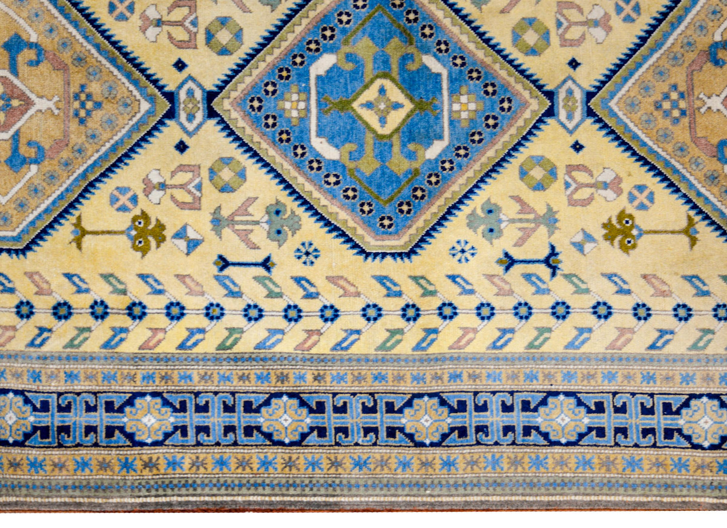 Bold Late 20th Century Afghani Kazak Rug For Sale