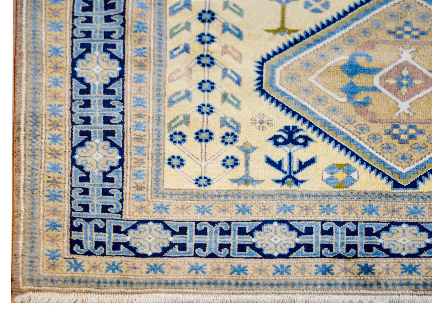 Bold Late 20th Century Afghani Kazak Rug For Sale