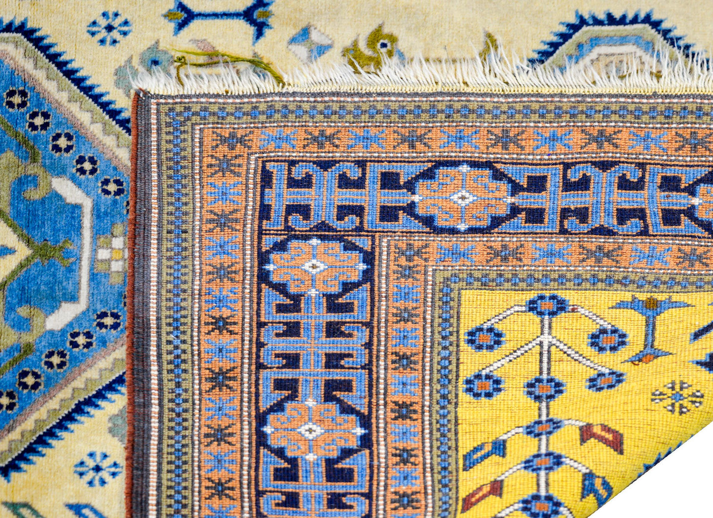 Bold Late 20th Century Afghani Kazak Rug For Sale