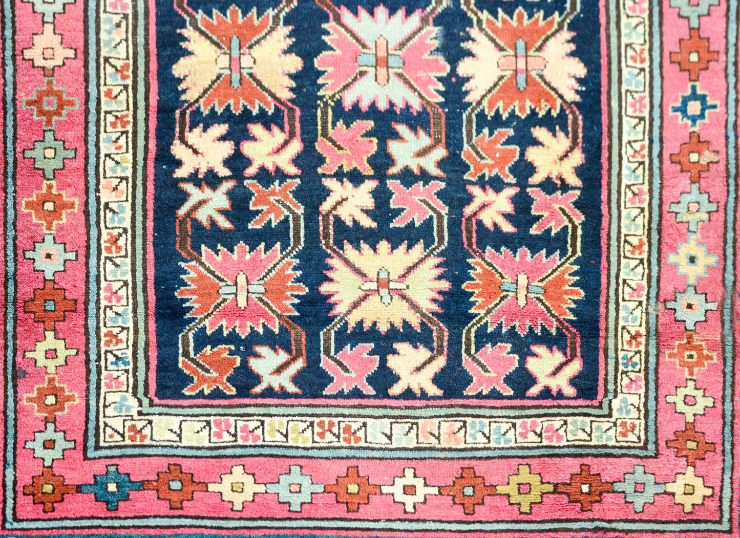 Rare Early 20th Century Persian Ganjeh Prayer Rug For Sale