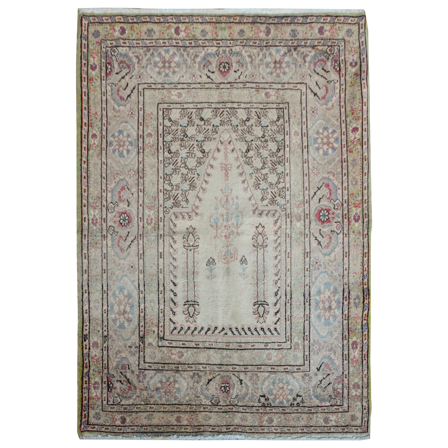 Vintage Turkish Prayer Rug For Sale