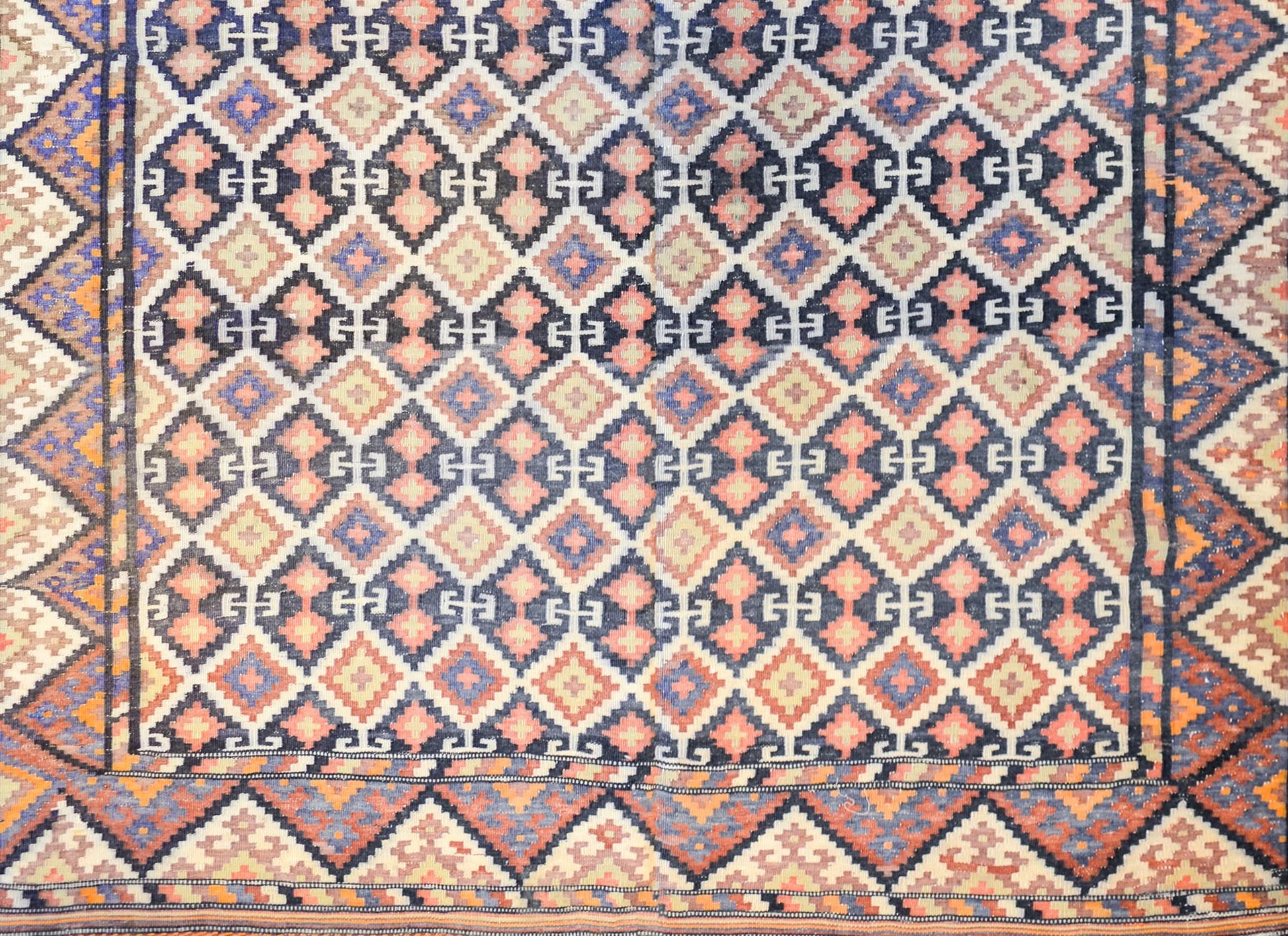 Amazing Early 20th Century Saveh Kilim Rug For Sale