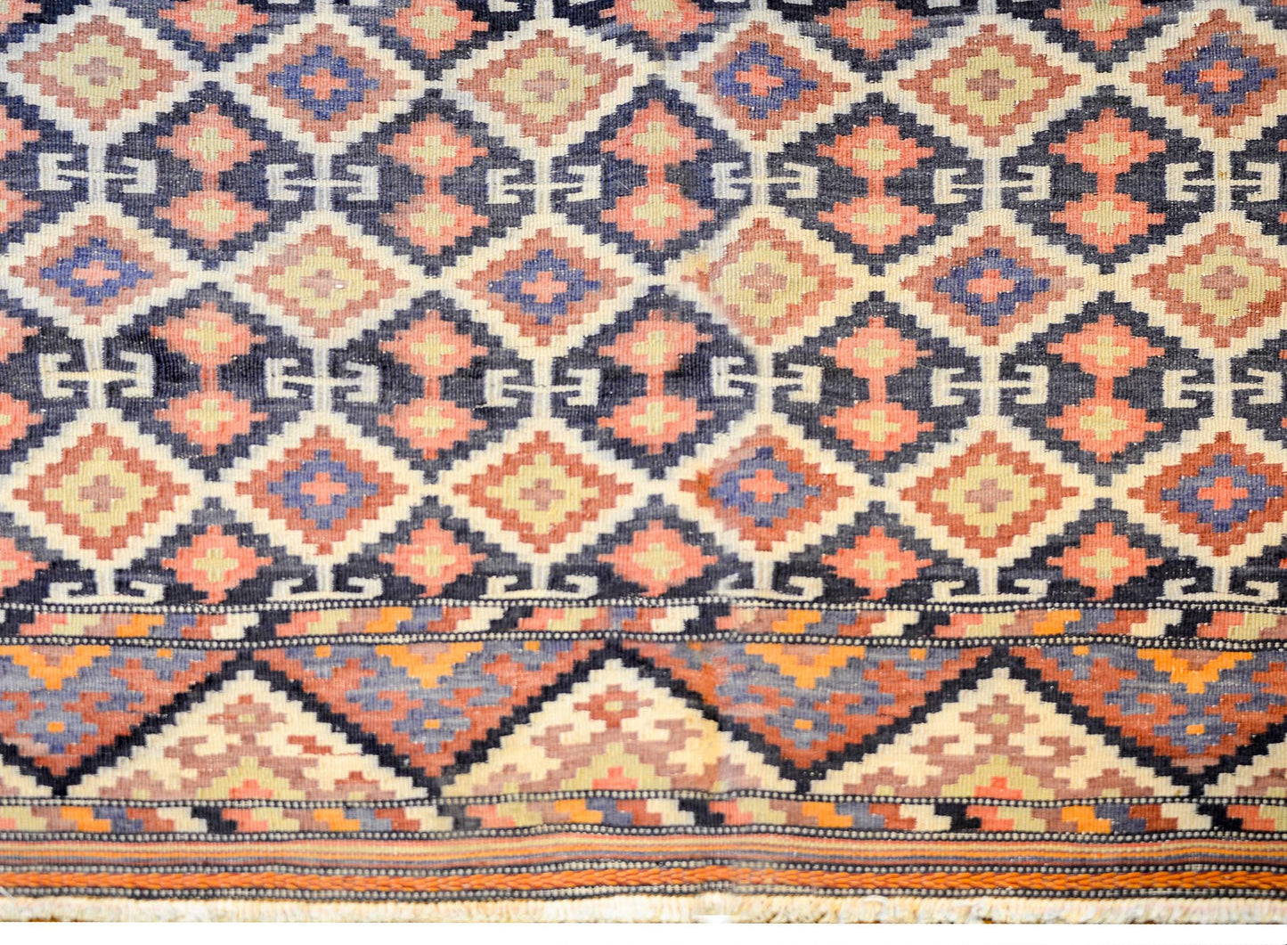 Amazing Early 20th Century Saveh Kilim Rug For Sale