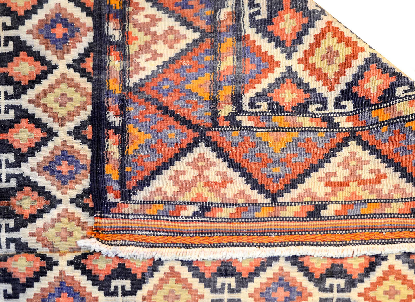 Amazing Early 20th Century Saveh Kilim Rug For Sale