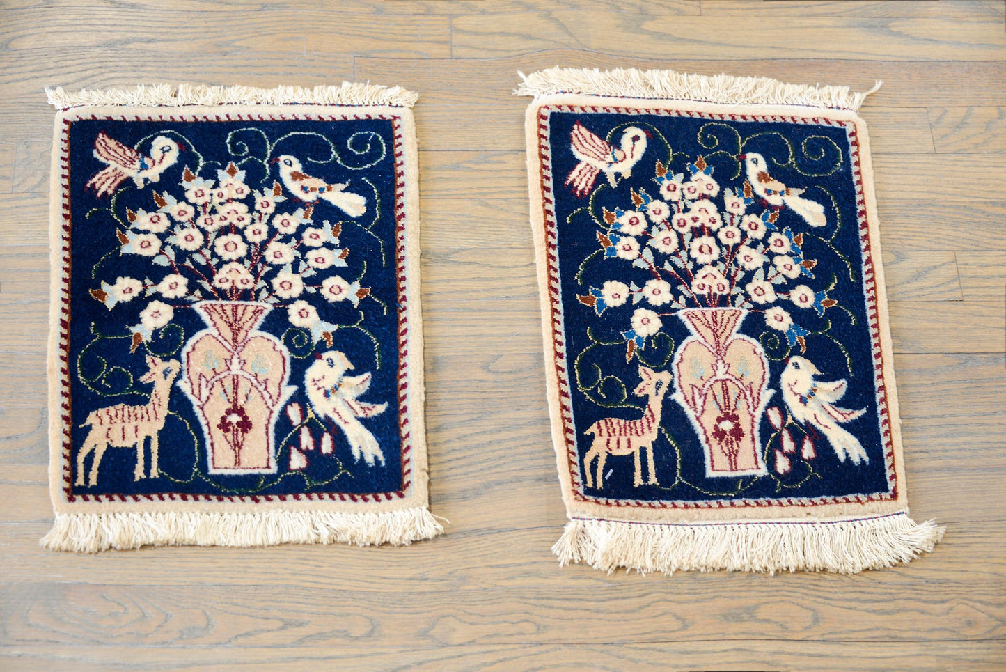 Pair of Vintage Pictorial Nain Rugs For Sale