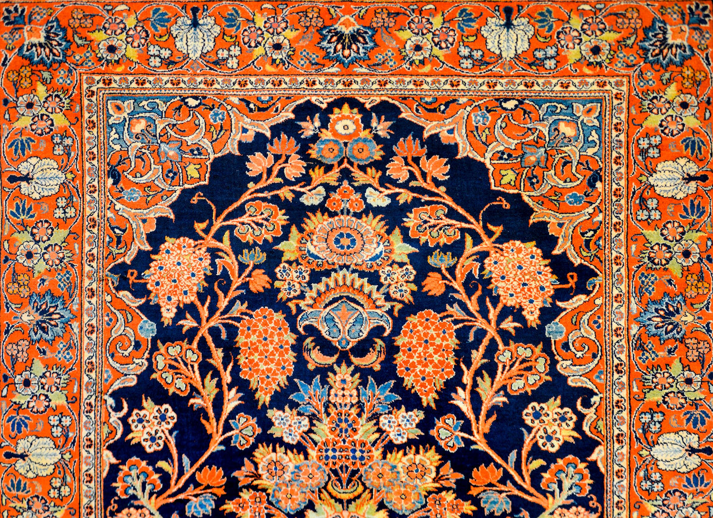 Gorgeous Early 20th Century Kashan Prayer Rug For Sale