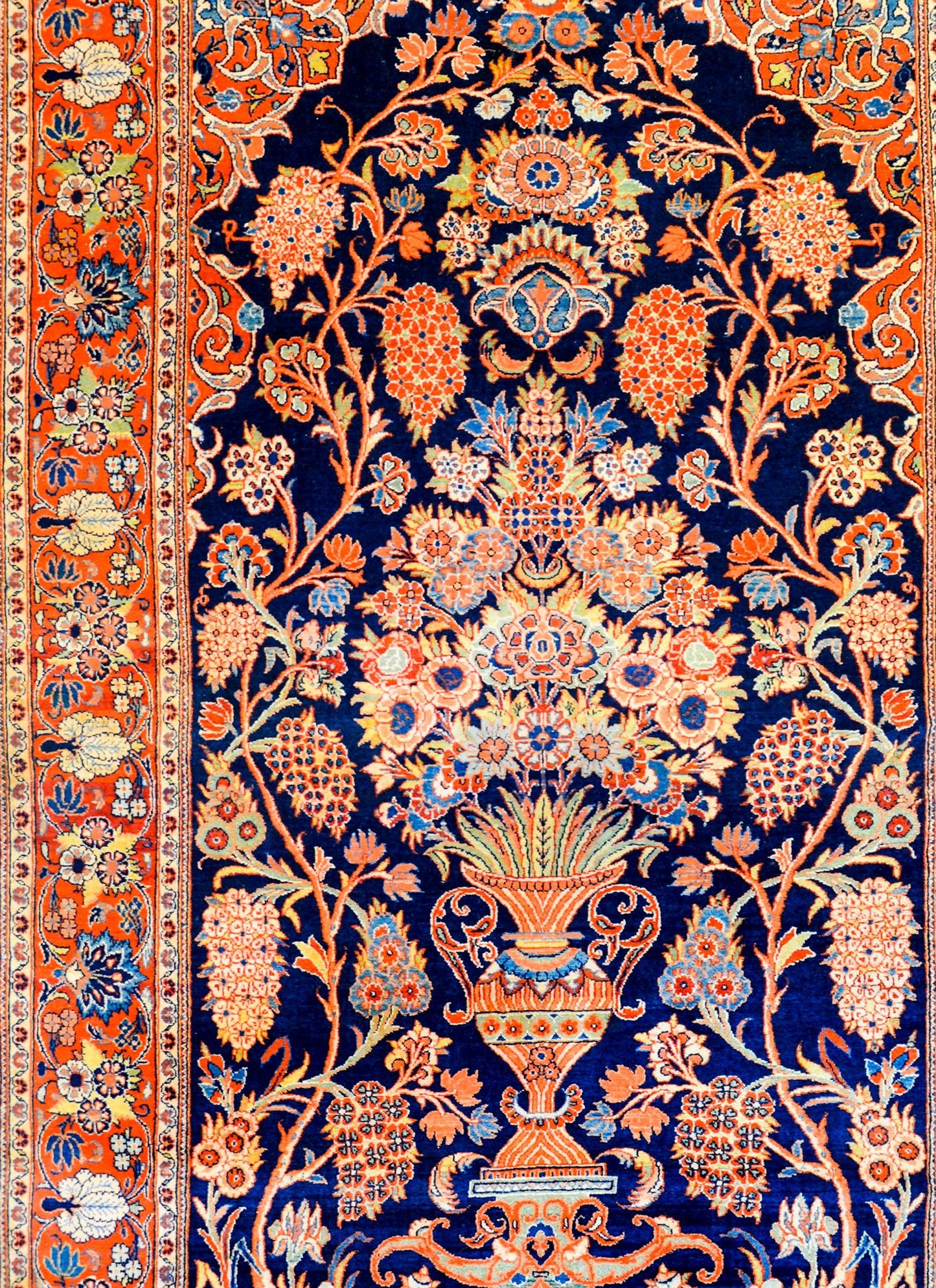 Gorgeous Early 20th Century Kashan Prayer Rug For Sale