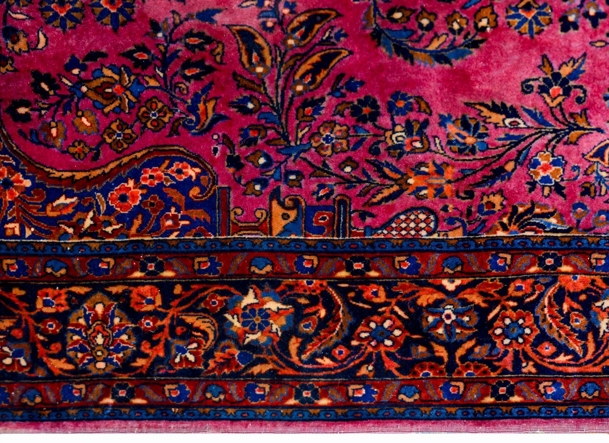 Early 20th Century Kashan Prayer Rug For Sale
