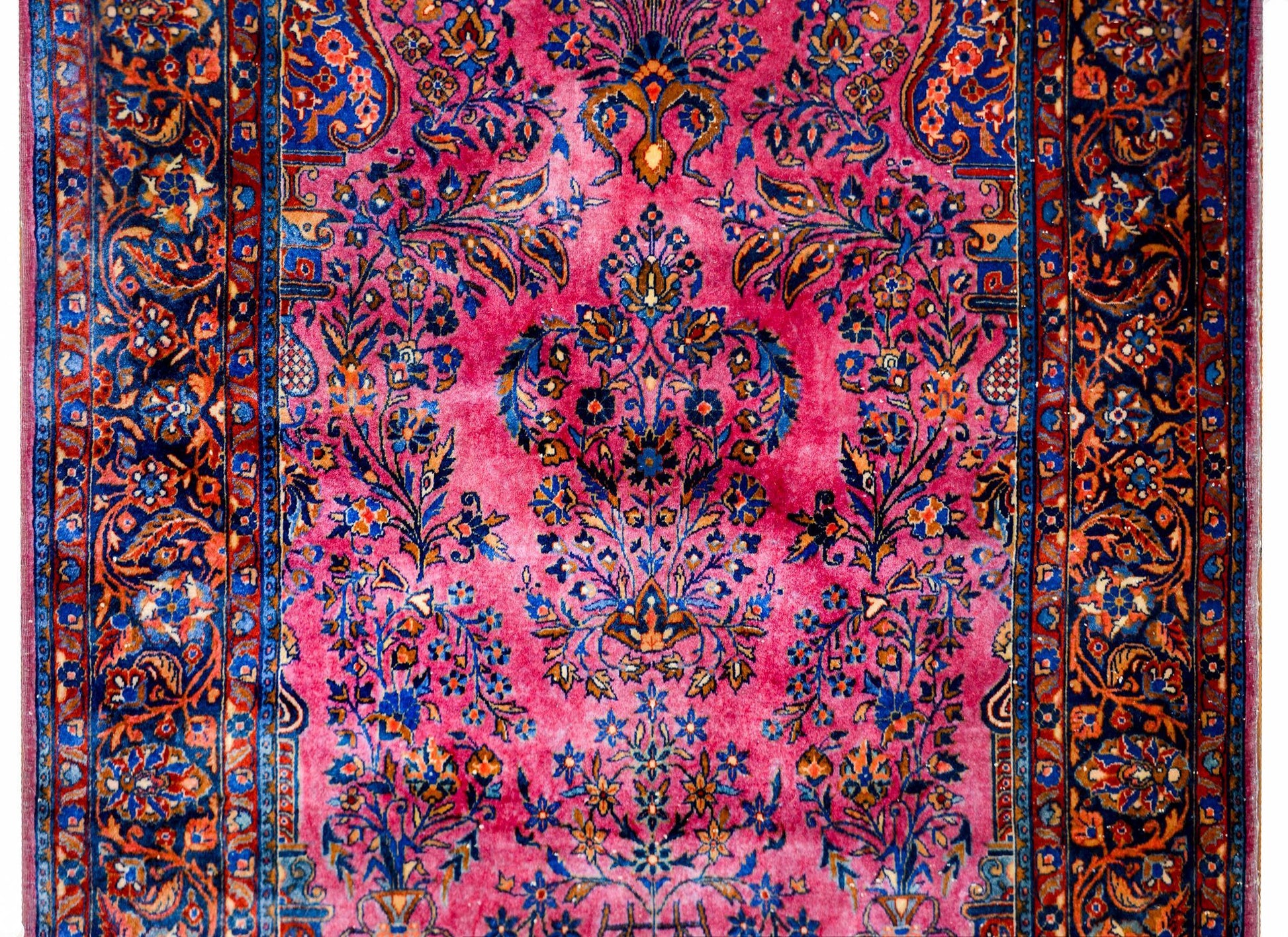 Early 20th Century Kashan Prayer Rug For Sale