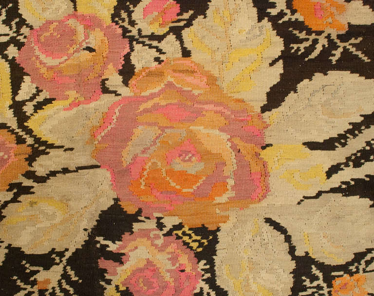 Early 20th Century Karabakh Kilim Rug For Sale
