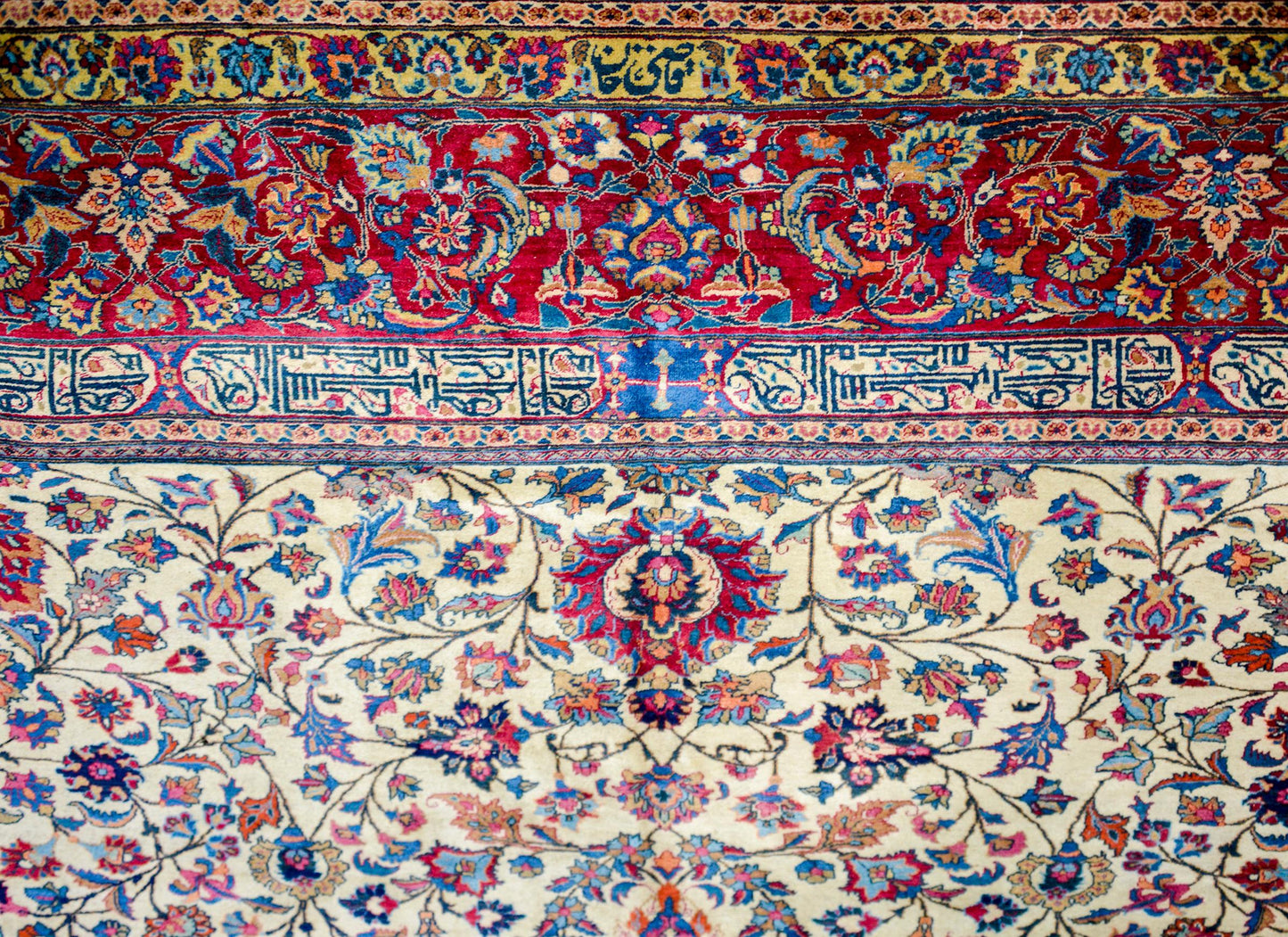 Incredible Monumental Early 20th Century Meshed Rug For Sale