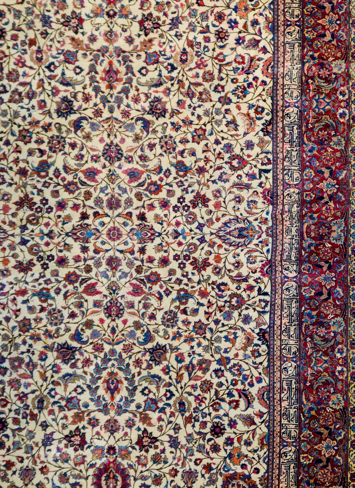 Incredible Monumental Early 20th Century Meshed Rug For Sale