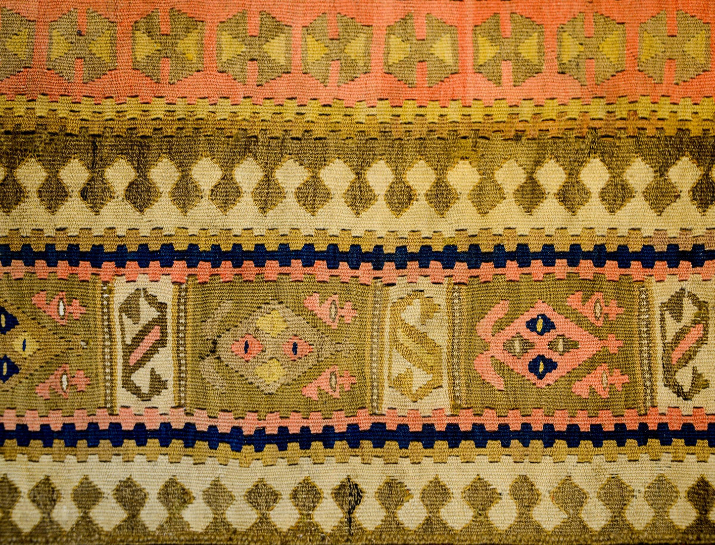 Wonderful 20th Century Senneh Kilim Runner For Sale