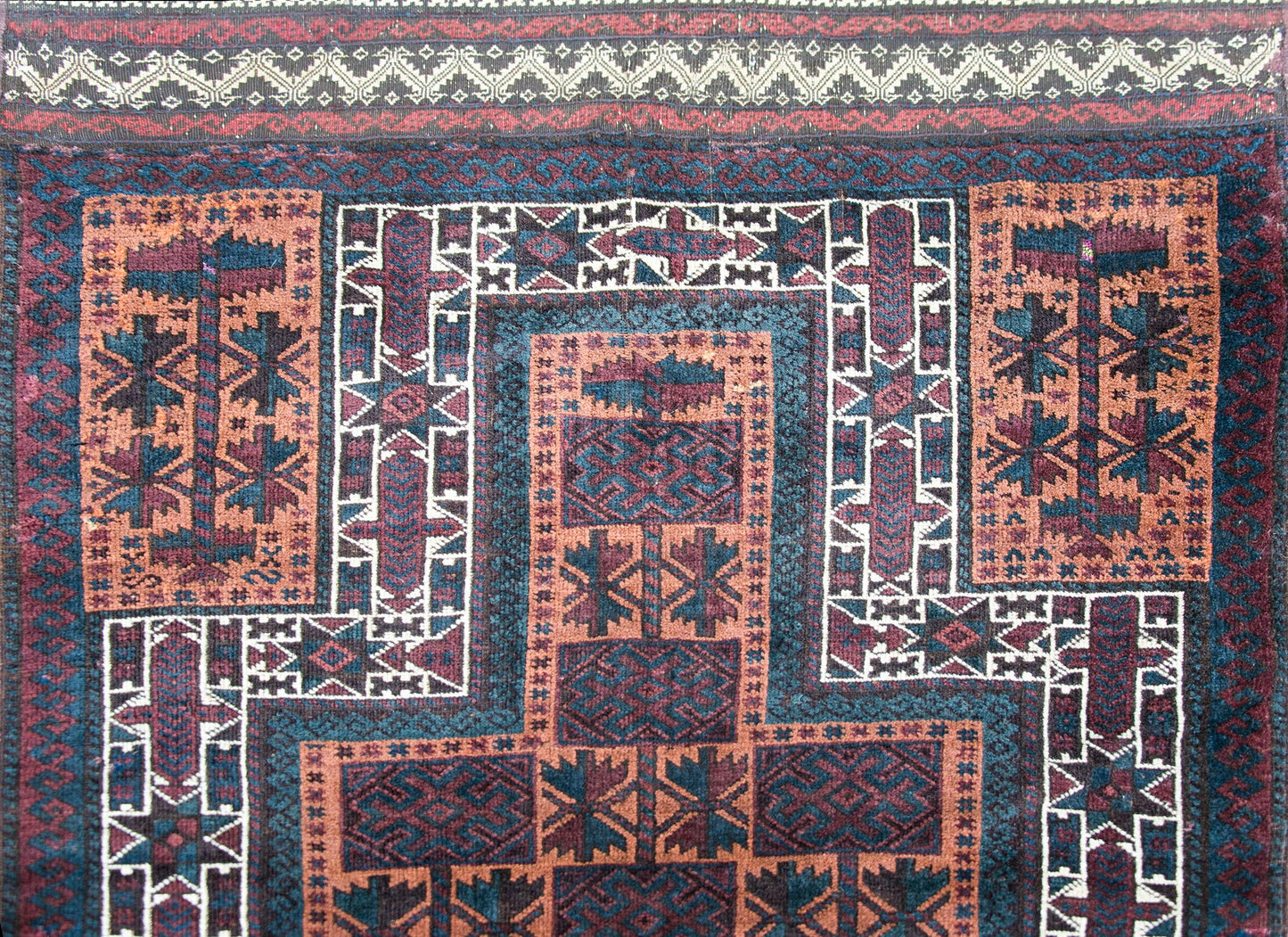 Vintage AFghani Baluch Prayer Rug For Sale