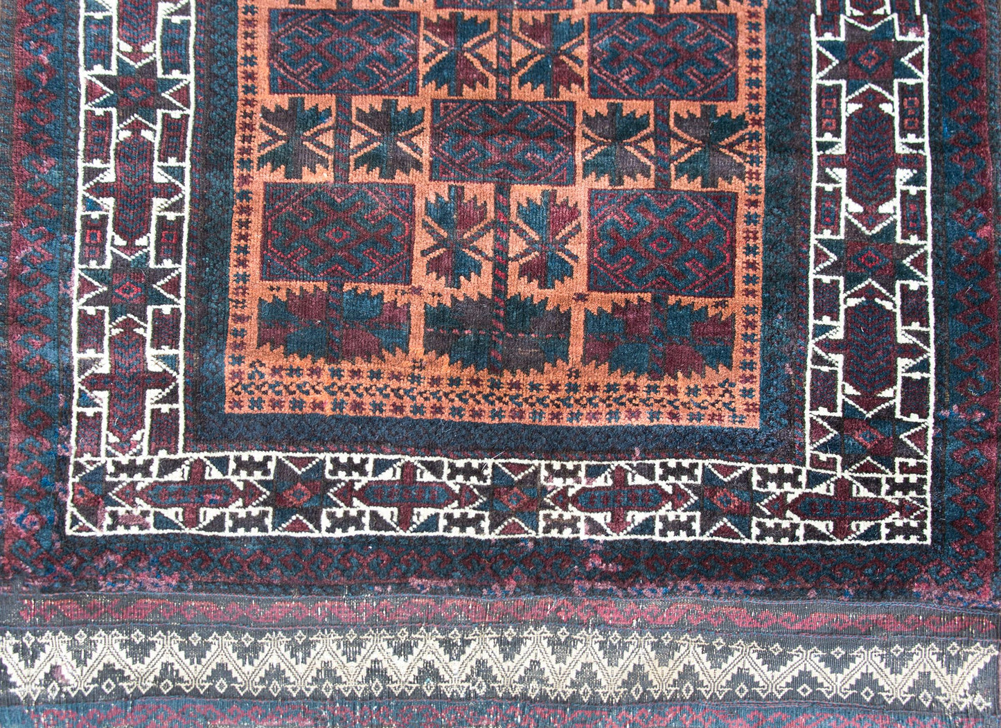 Vintage AFghani Baluch Prayer Rug For Sale