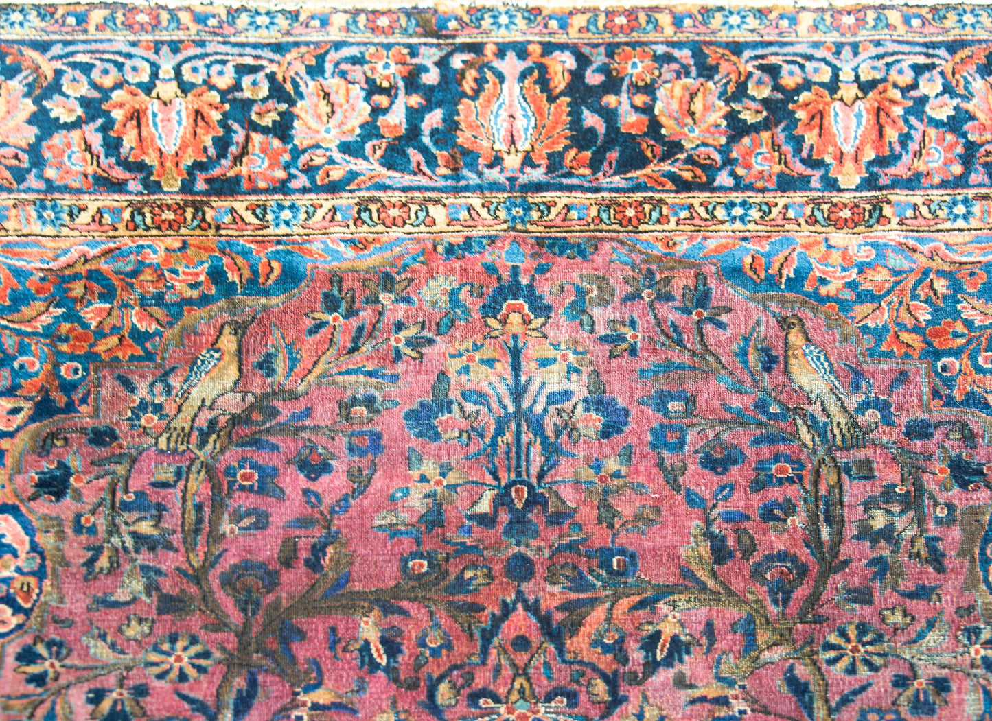 Late 19th Century Persian Double Tree-of-Life Kashan Rug For Sale