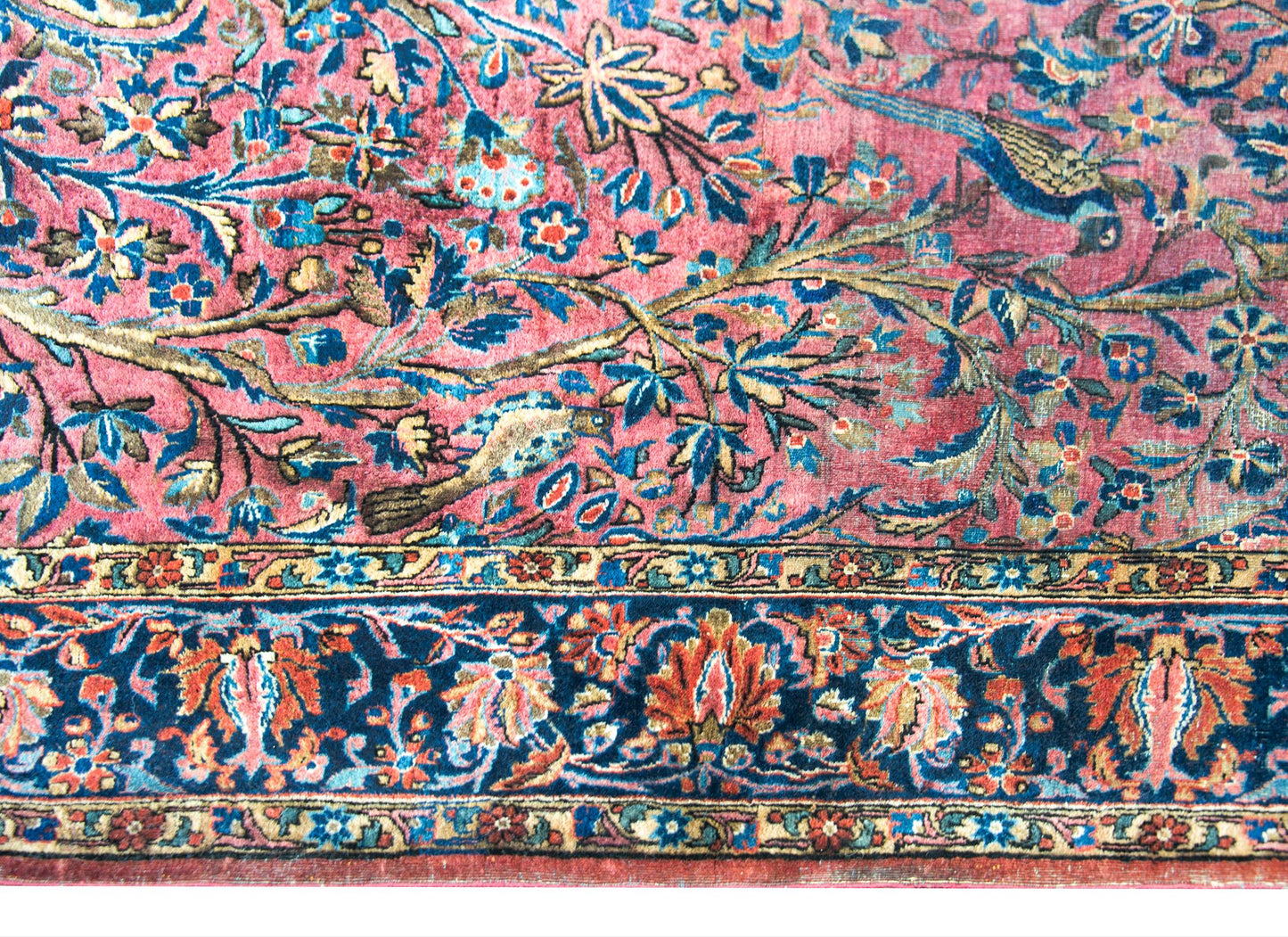 Late 19th Century Persian Double Tree-of-Life Kashan Rug For Sale