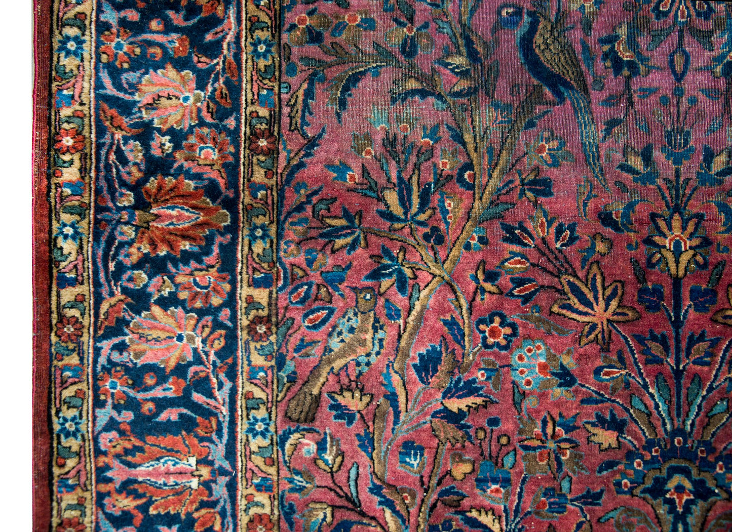 Late 19th Century Persian Double Tree-of-Life Kashan Rug For Sale