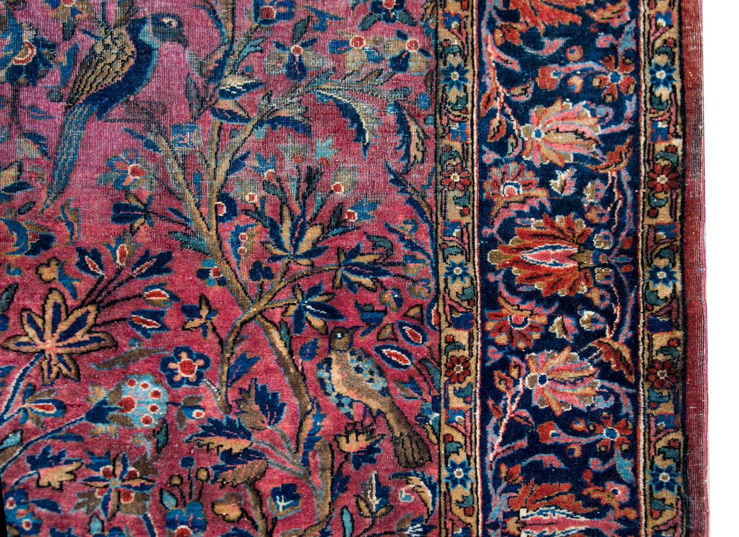 Late 19th Century Persian Double Tree-of-Life Kashan Rug For Sale
