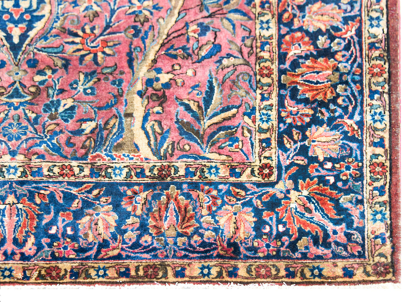 Late 19th Century Persian Double Tree-of-Life Kashan Rug For Sale