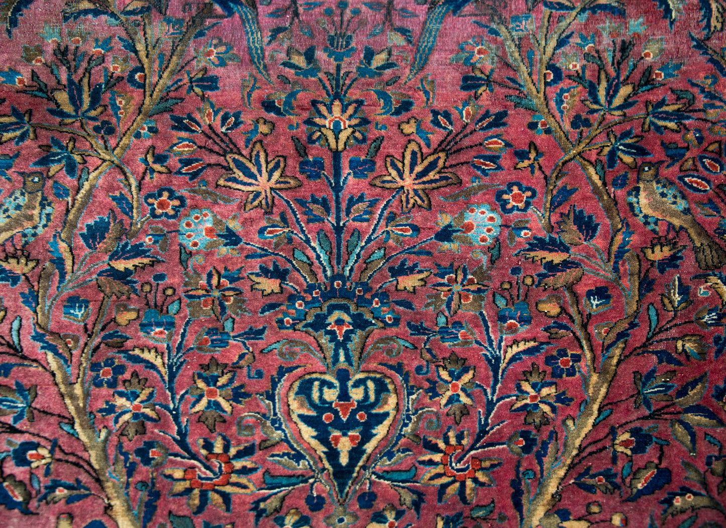 Late 19th Century Persian Double Tree-of-Life Kashan Rug For Sale