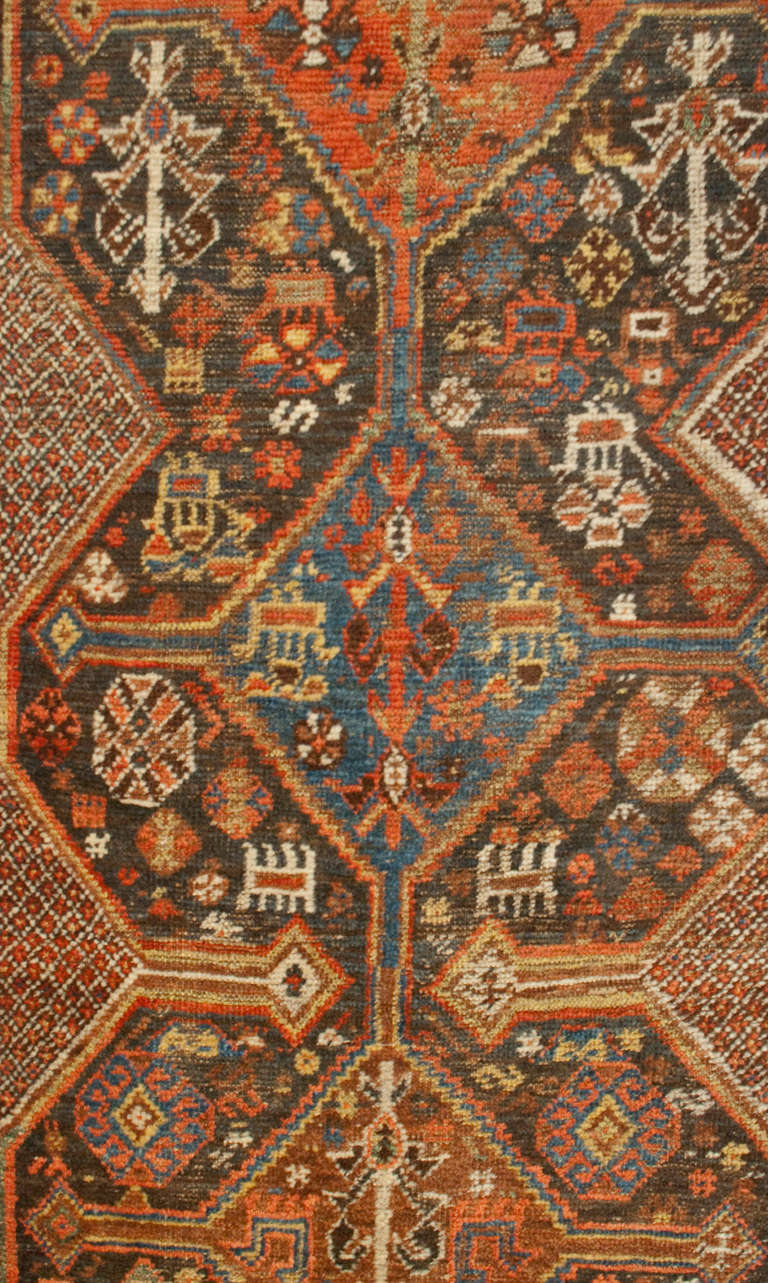 19th Century Qashqai Runner For Sale