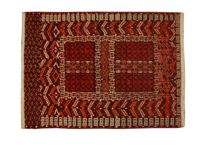 Early 20th Century Turkmen Prayer Rug For Sale