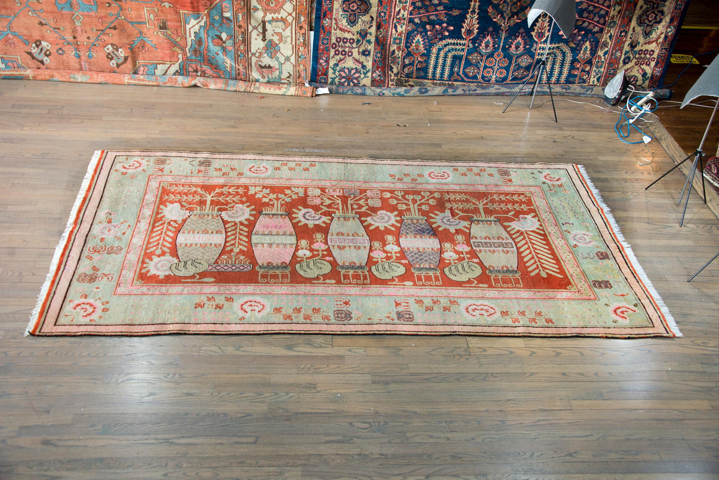 Early 20th Century Central Asian Khotan Rug For Sale
