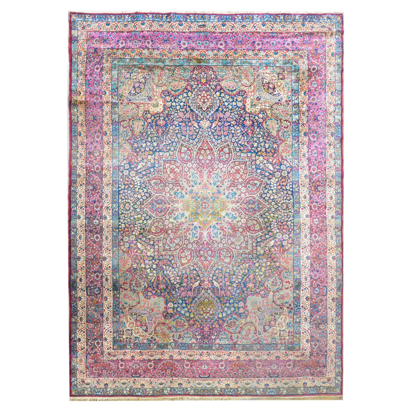 Outstanding Early 20th Century Lavar Kirman Rug For Sale