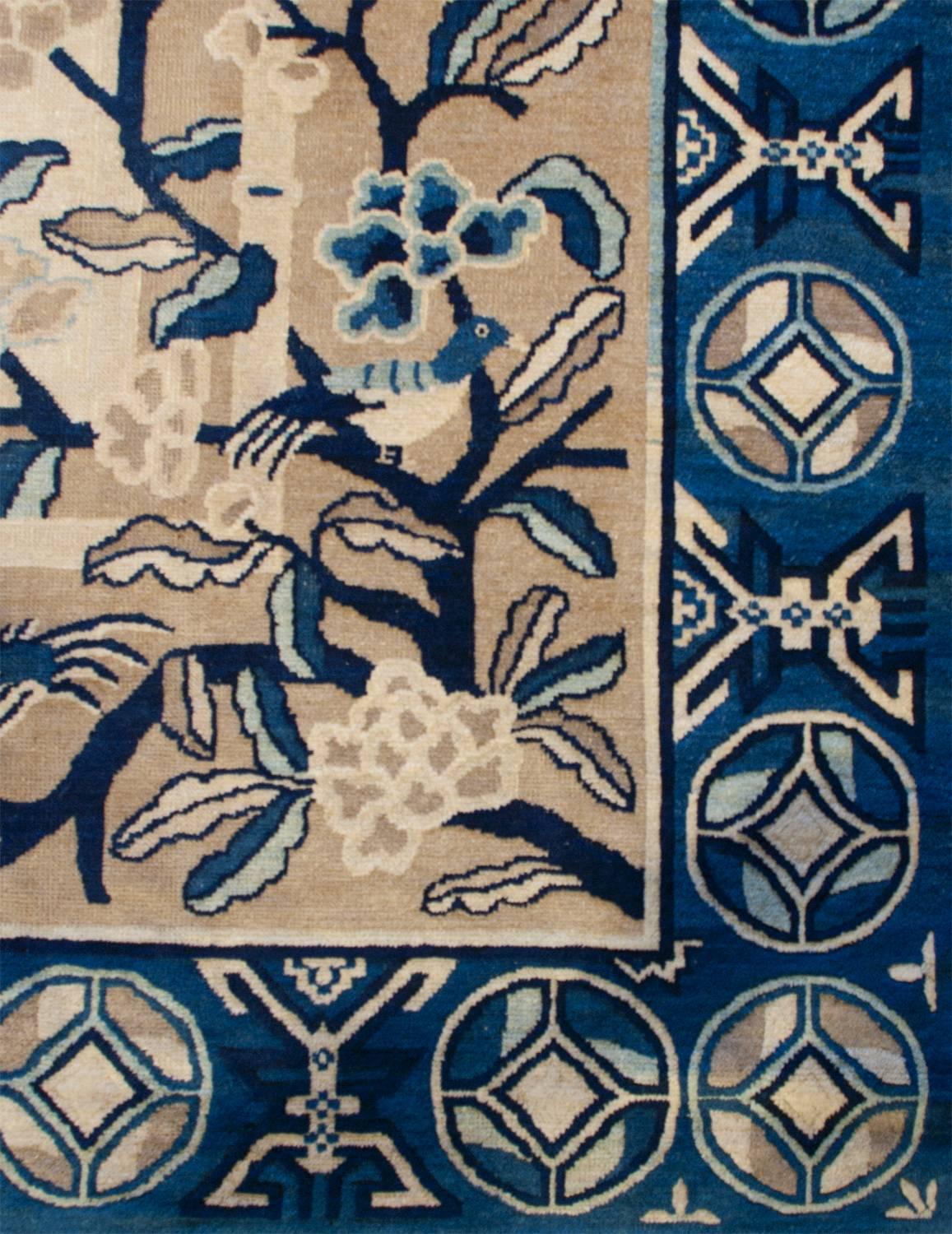 19th Century Chinese Peking Rug For Sale