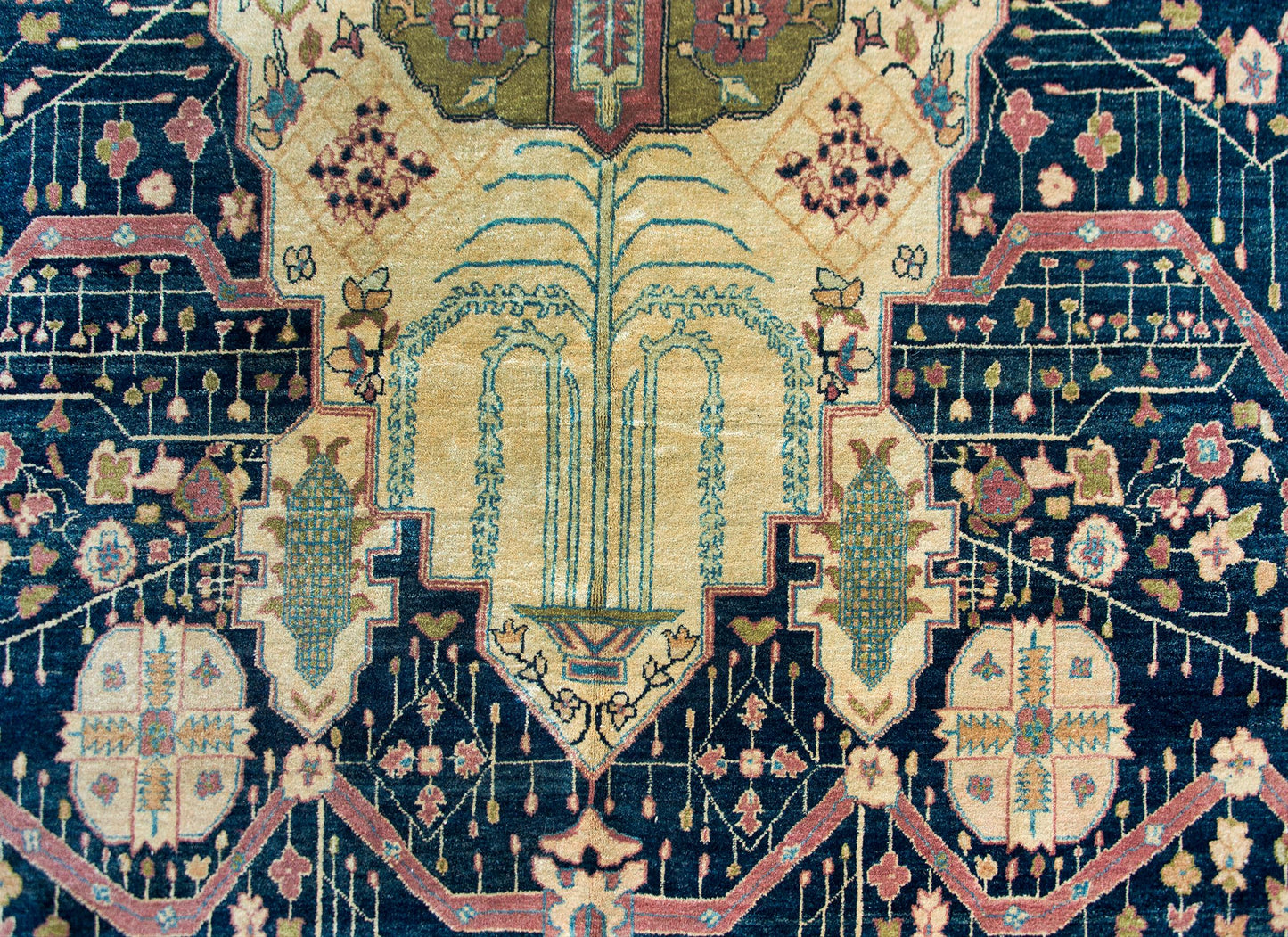 Vintage Indian Sarouk Farahan-Style Rug For Sale