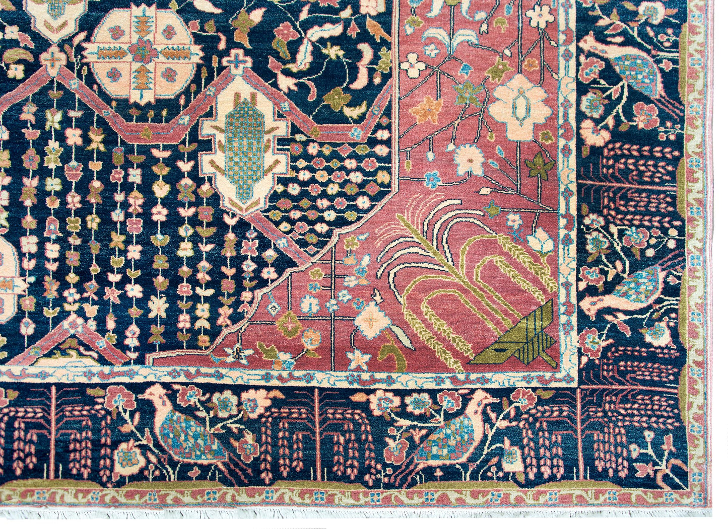 Vintage Indian Sarouk Farahan-Style Rug For Sale