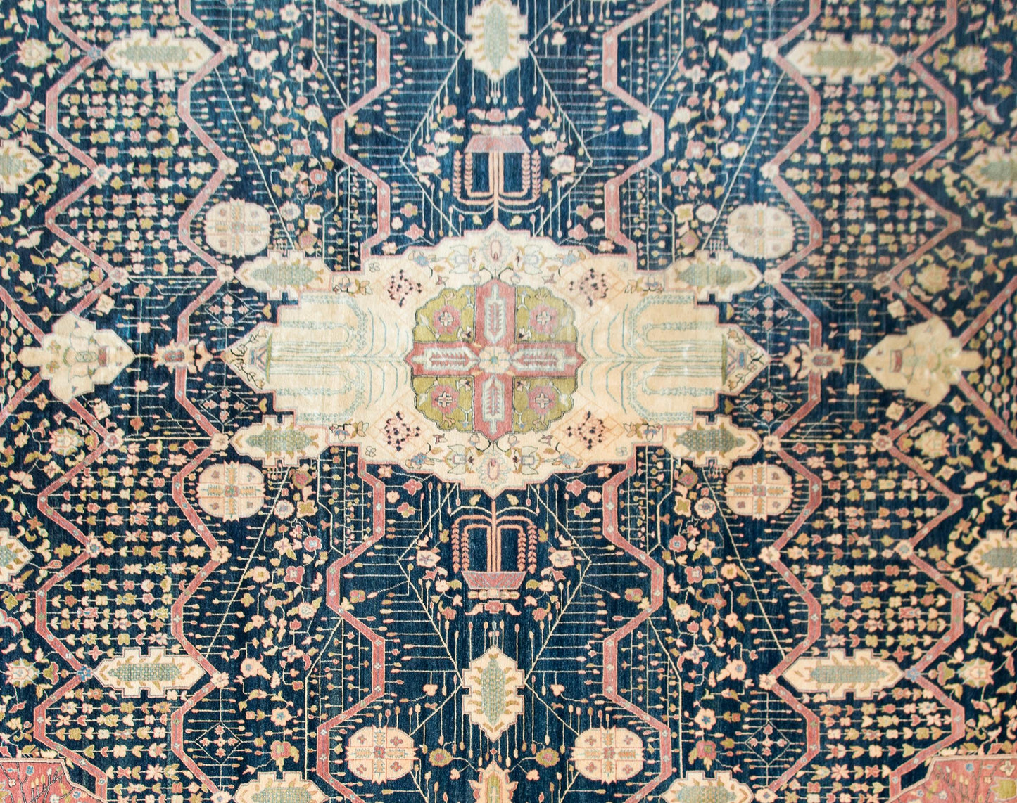 Vintage Indian Sarouk Farahan-Style Rug For Sale