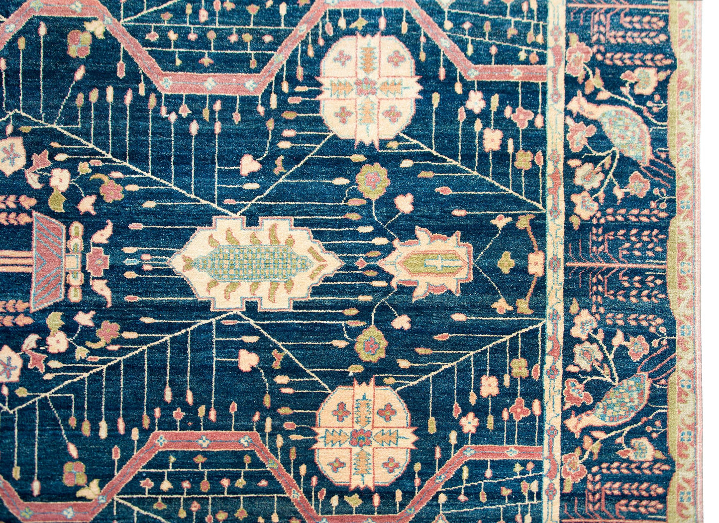 Vintage Indian Sarouk Farahan-Style Rug For Sale