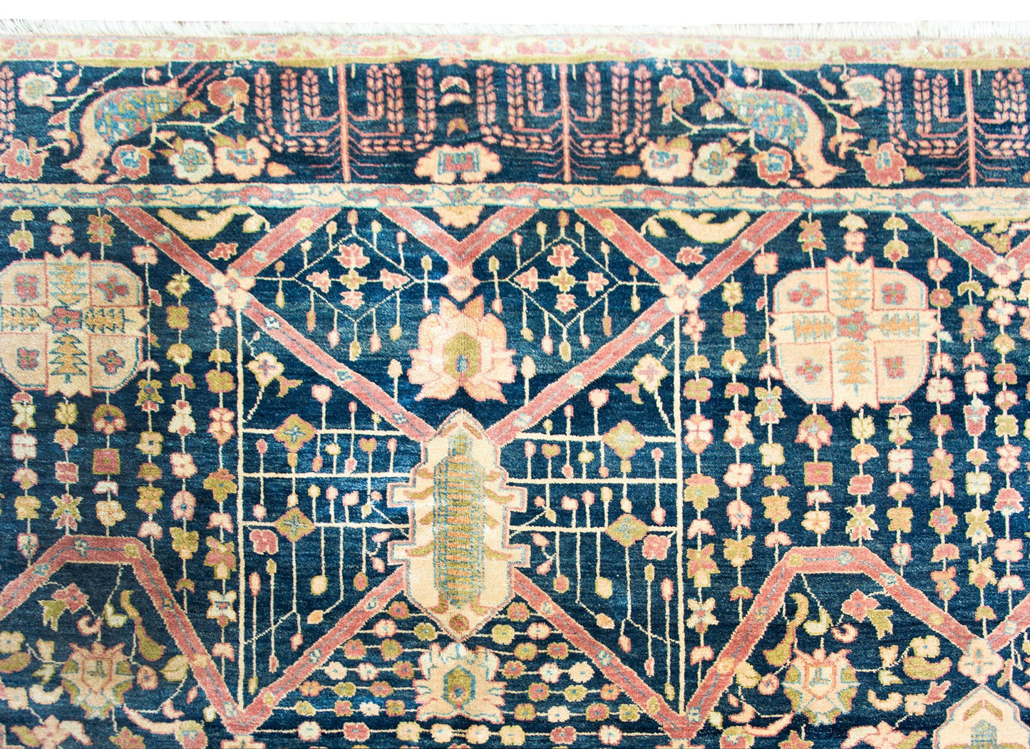 Vintage Indian Sarouk Farahan-Style Rug For Sale