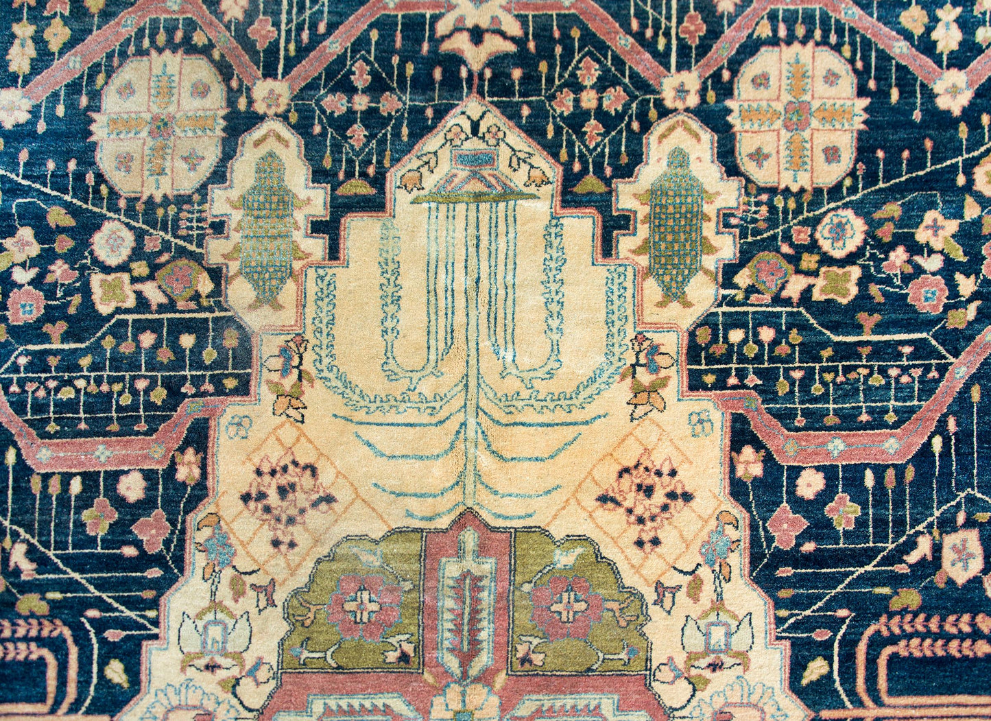 Vintage Indian Sarouk Farahan-Style Rug For Sale