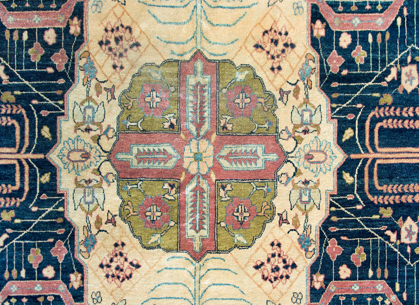 Vintage Indian Sarouk Farahan-Style Rug For Sale