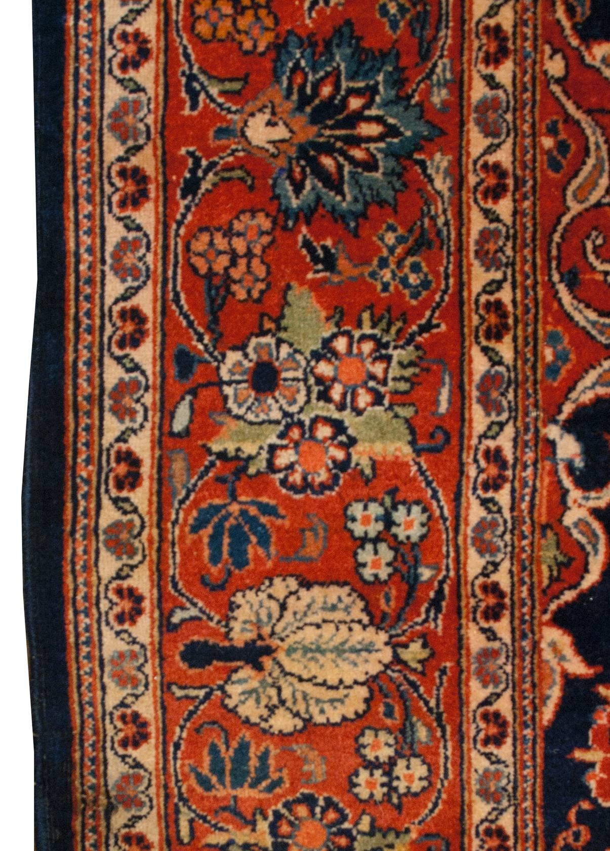 Early 20th Century Kashan Prayer Rug For Sale