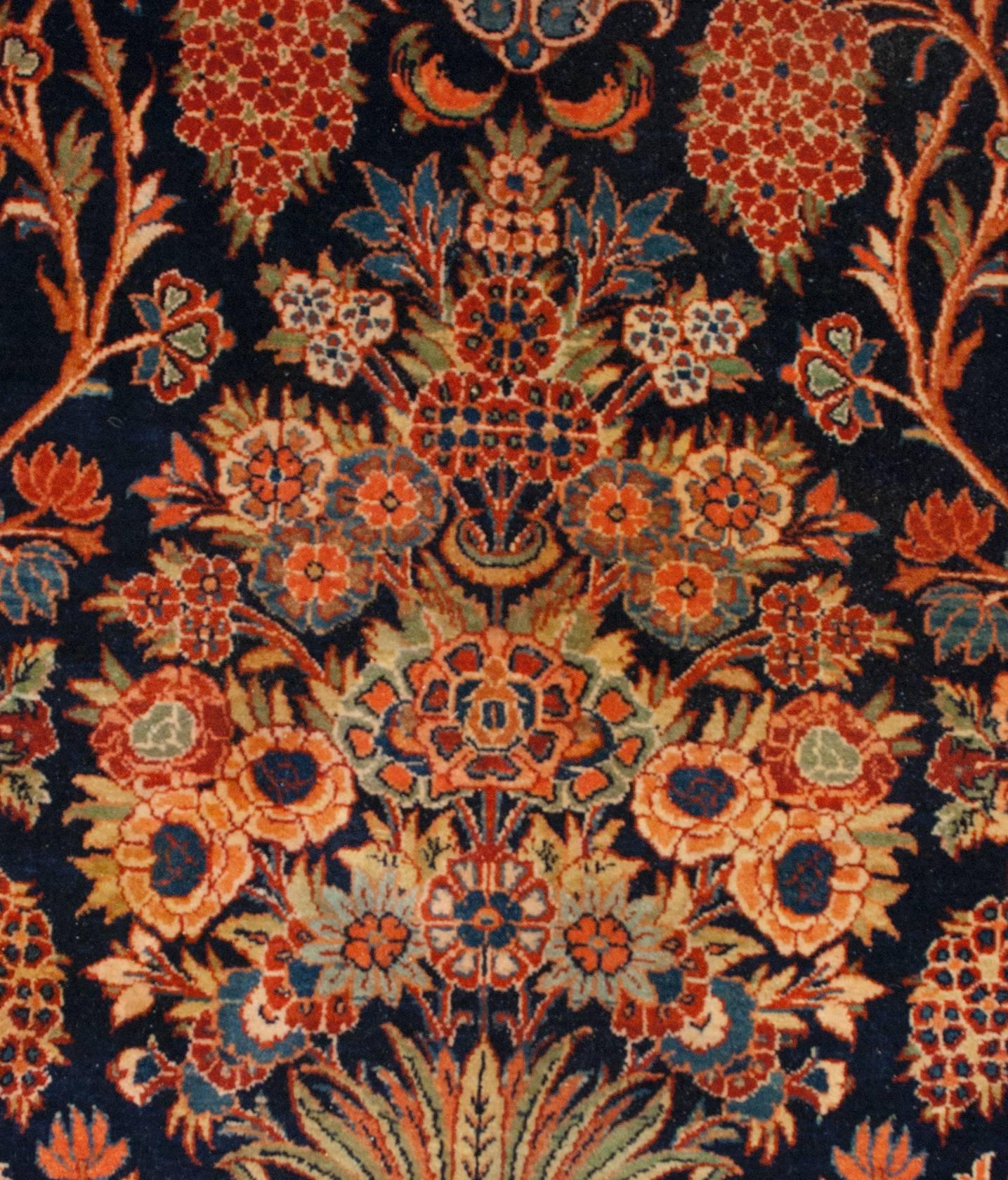 Early 20th Century Kashan Prayer Rug For Sale