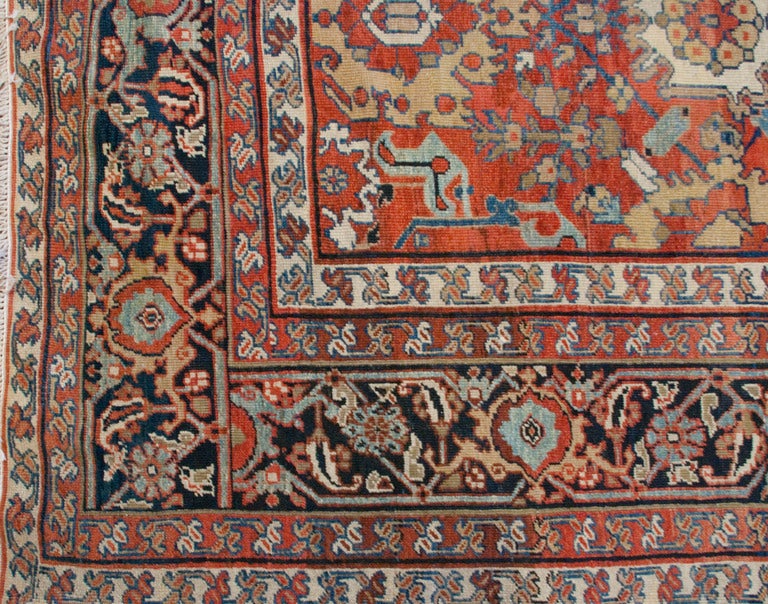 19th Century Persian Sultanabad Carpet For Sale