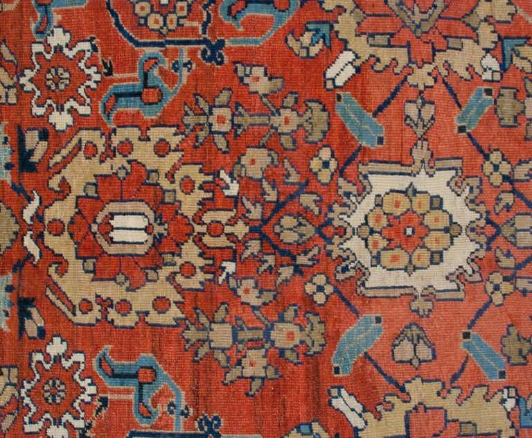 19th Century Persian Sultanabad Carpet For Sale